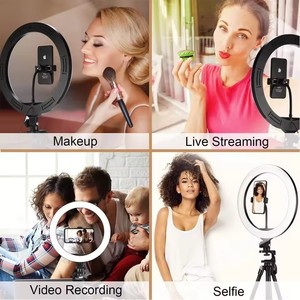 Anneau lumineux LED pour selfie, éclairage photo, lumière chaude et froide avec trépied, anneau lumineux USB à intensité variable pour TikTok, vidéo en direct, lampe de remplissage - Product Image 6