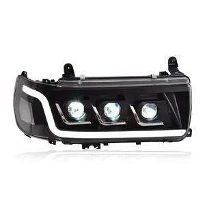 Kit de modernisation de phares pour <span class=keywords><strong>Toyota</strong></span> Land Cruiser LC80 1990-2002, ensemble de phares LED DRL avec lentille de projecteur et accessoires dynamiques - Product Image 2