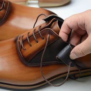 Chaussures Oxford pour hommes conçues en 2025 - Bande élastique, cuir de vachette pleine fleur confortable, style formel professionnel - Product Image 4