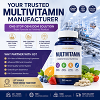 Kapsul Multivitamin Wanita Dewasa Bersertifikat GMP Label Pribadi untuk Kesehatan Kulit, Rambut, Kuku & Pencernaan Suplemen Vitamin OEM