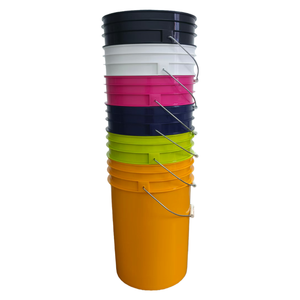 6-Gallon Plastic Bucket and Lid with Pour Spout and Gasket Metal Handles with Plastic Grip for Easy Carrying - Product Image 3