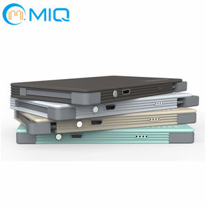 Logo personalizzato di buona qualità leggero 4000mah formato carta di credito in alluminio caricatore portatile Mini Power Bank con costruito in cavi - Product Image 6