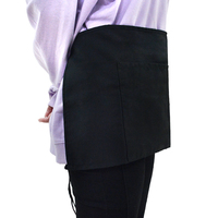 Vente en gros de tabliers courts en coton pour la taille avec logo personnalisé pour les tabliers d'uniforme de serveur de cuisine et de restaurant