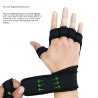 Gants de musculation pour hommes en polyester avec support de poignet, anti-ampoules, antidérapants pour haltères, haltères à manche et escalade en extérieur