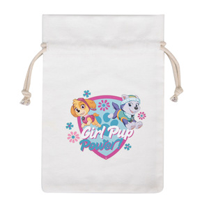 Bolsa de Lona de Algodón Calico al por Mayor con Cordón y Volantes, Bolsa de Regalo Personalizada con Logotipo - Product Image 2