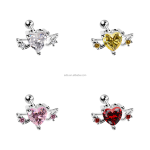<span class=keywords><strong>Piercing</strong></span> Labret in Acciaio Inossidabile Lucidato a Specchio con Zircone, Gioiello per il Corpo 16G, Orecchino a Cuore da <span class=keywords><strong>Donna</strong></span> per Cartilagine, <span class=keywords><strong>Trago</strong></span> - Product Image 5