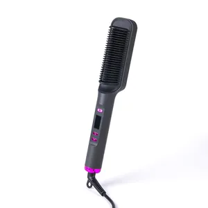 Hair Accessories Negative Ion Straighten Hair Brush Ceramic Comb Smoothing Fast Heated Electric Hair Straighten Comb
