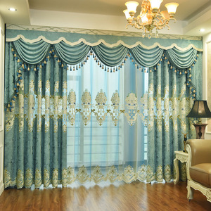 Lusso <span class=keywords><strong>color</strong></span> <span class=keywords><strong>crema</strong></span> di lusso soggiorno europeo ricamato <span class=keywords><strong>tenda</strong></span> di lusso e camera da letto ombreggiatura finestra ombreggiatura <span class=keywords><strong>tenda</strong></span> finita - Product Image 4