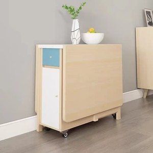 <span class=keywords><strong>Tavolo</strong></span> da Pranzo Multifunzionale Estensibile in MDF con Sedute Nascoste, Vano Contenitore e Design Pieghevole Compatto - Product Image 5