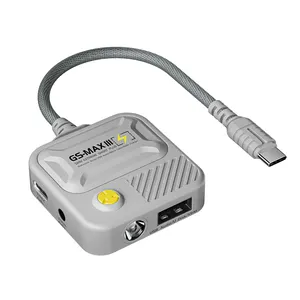 PLEXTONE GSMAX adaptor 4-in-1 USB-C ke Headphone 3.5mm/Headset USB/earbud tipe-c adaptor Audio resolusi tinggi PD60W adaptor pengisian cepat