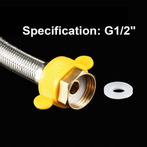 Mangueras de Entrada de Agua para Grifos de Baño y Fregaderos de Cocina, Conector Flexible de Acero Inoxidable G 1/2" X G 1/2" - Product Image 5