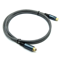 Cable de Audio de Fibra Óptica PVC Chapado en Oro al por Mayor, Adaptador Trenzado USB-C a Toslink Verde CE Macho-Macho para Uso en Computadora, 12 Meses