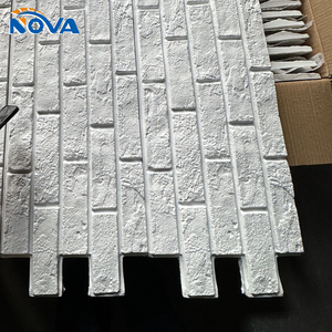 Revêtement mural en pierre artificielle PU 3D simulée avec un aspect bois rustique récupéré pour les encadrements de cheminée et les murs décoratifs de salon - Product Image 1