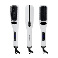 Fabrik preis Benutzer definiertes Logo Steam Haar glätter Kamm Professional Portable 2 In 1 Haar glättung bürste