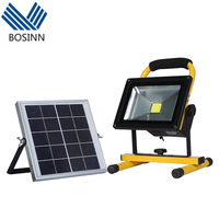 Projecteur rechargeable, éclairage de travail pour réparation automobile, lampe d'urgence hybride pour camping, alimentation solaire intégrée