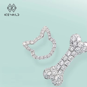 Collier original en argent 925 avec diamants <span class=keywords><strong>pour</strong></span> animaux de compagnie, idéal <span class=keywords><strong>pour</strong></span> les cadeaux de vacances, souvenir de couple. - Product Image 3