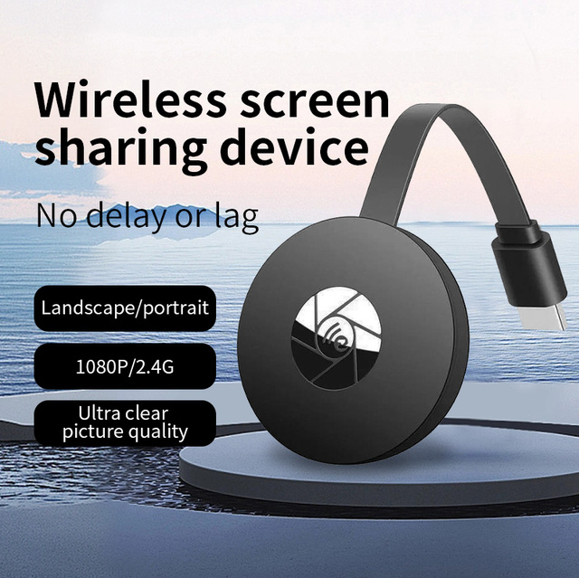 SIXWGH Wireless Screen Mirroring Adapter 1080P  Dongle 2.4G WiFi TV Projector Compatible RV Android IOS Phone Laptop PC