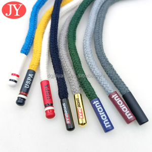 Tùy chỉnh khắc logo dây giày thay thế Bông Hoodie vẽ dây với kim loại khóa clip khóa Giày ren tip - Product Image 6
