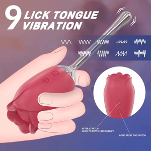 Gift Rose Tongue Licking G-Spot Vibrator with USB for Women's Pleasure SHD-S398 Adult Sex Toy - Product Image 6