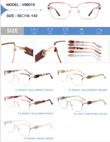Nueva Llegada: Montura de Gafas Ópticas Metálicas, Diseño Europeo Americano, Montura Económica para Mujer, Venta al Por Mayor