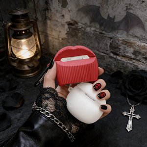 Étui de protection en silicone anti-poussière avec design de crâne 3D luminescent personnalisé, compatible avec les <span class=keywords><strong>AirPods</strong></span> Pro/2e/4e génération, sans fil amusant. - Product Image 2