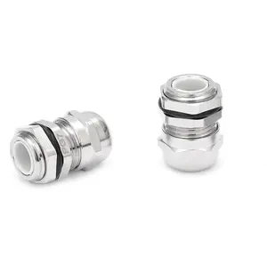 Cable Gland PG7 Metal Waterproof Cable Glands Joints Adjustable Connector for 3-6.5mm Dia Cable