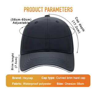 Gorras Heycap <span class=keywords><strong>de</strong></span> Alta Calidad, Gorras Barbas con Visera Curva, Logotipo Bordado, Forro <span class=keywords><strong>de</strong></span> Satén, 6 Paneles, Gorras <span class=keywords><strong>de</strong></span> Béisbol Unisex <span class=keywords><strong>de</strong></span> Moda - Product Image 3