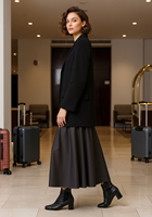 Robe de bureau pour femme, nouvelle collection automne 2025, style européen et américain, design formel et tendance, patchwork
