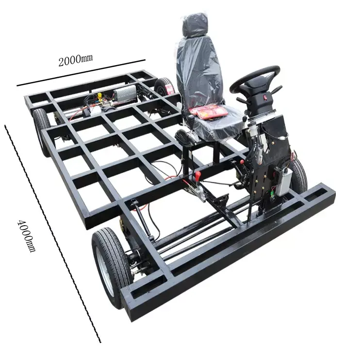 Assemblage de châssis de voiture électrique à quatre roues à haute charge, essieu arrière de voiture électrique à basse vitesse