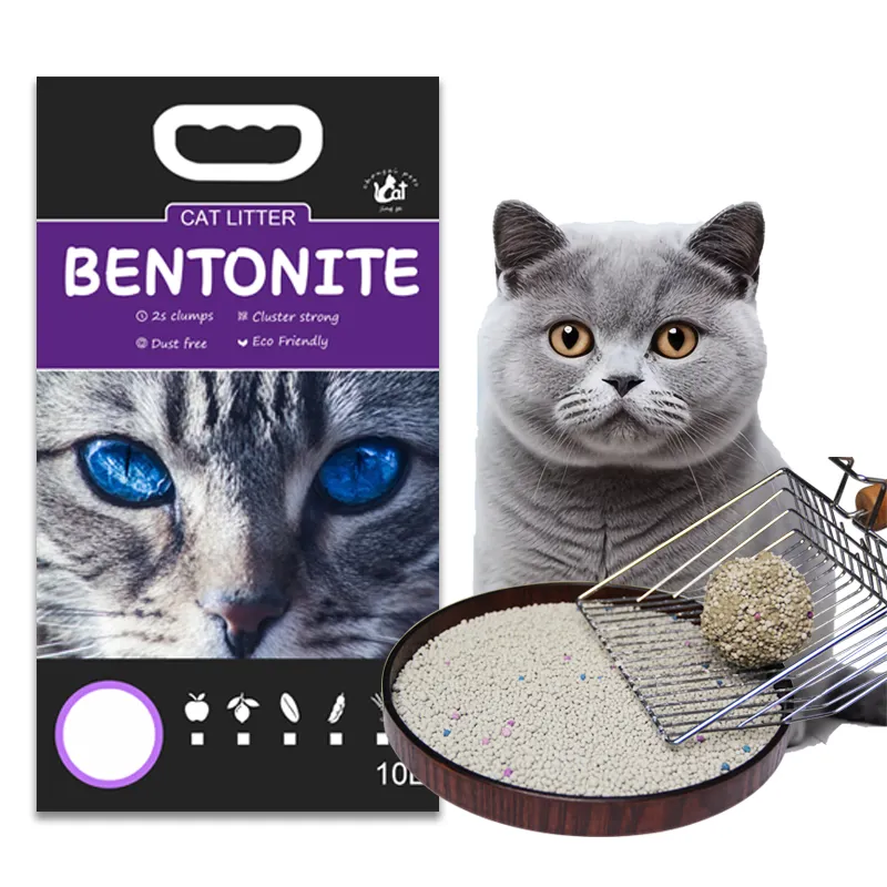 2024 Litière pour chat en bentonite naturelle avec contrôle des odeurs avec échantillons gratuits