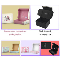 Boîte d'expédition en carton ondulé rose, recyclable, avec logo, pour chaussures et vêtements, faible MOQ, vente en gros, emballage cadeau, boîte postale en papier