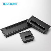 Passe-câble flexible TOPCENT en alliage d'aluminium pour bureau