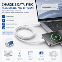 Kabel Pengisian Cepat USB C ke USB C dengan Jalinan Nilon Grosir, Kabel Sinkronisasi Data dengan Chip Pintar untuk Laptop, Tablet, Ponsel, Power Bank