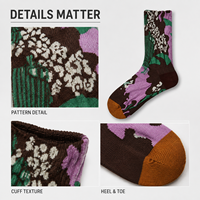 Chaussettes de sport personnalisées OEM pour adultes, en polyester/nylon/coton/fibre de bambou/laine, résistantes aux accrocs, séchage rapide, imprimées sur toute la surface