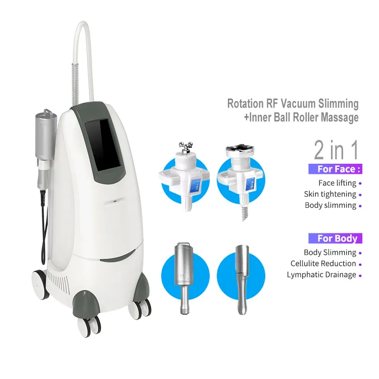 New Arrival Vacuum RF Body Tightening Face Lift Roller Facial Lifting Thigh Massager Skin Firming With 2 Handles For Salon Use