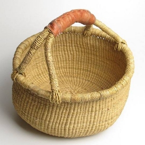 Meilleur prix de gros Panier Bolga en jonc de mer style africain de haute qualité pour la décoration intérieure et l'organisation, en vrac, usine du Vietnam - Product Image 1