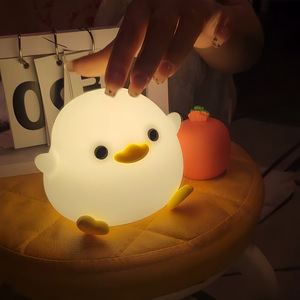 [New] Bean <b>Duck</b> Eye-Protecting Touch Switch Pat-<b>Light</b> Night <b>Light</b> Bedside Lamp USB-Charged Ultra-Long Battery Life Silicone Gel - Product Image 3