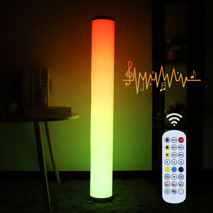 Hiện đại đơn giản phòng ngủ Đèn sàn LED sáng hình trụ đèn điều khiển từ xa đầy màu sắc sạc RGB bầu không khí góc đèn - Product Image 6