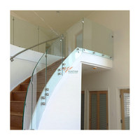 Accessoires d'escalier préfabriqués classiques boule de cristal noir mat balustrade en acier aluminium pilier rampe d'escalier