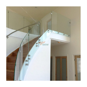 Cổ điển prefab cầu thang phụ kiện Matte đen pha lê bóng thép nhôm bài lan can trụ cột cầu thang lan can - Product Image 4