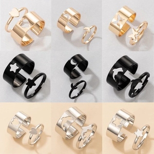Trendy Gold Schmetterlings ringe für Frauen Männer Liebhaber Paar Ringe <span class=keywords><strong>Set</strong></span> Freundschaft Verlobung Hochzeit Offene Ringe 2024 Schmuck - Product Image 6