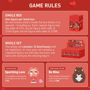 POP MART Original Crying for <span class=keywords><strong>Love</strong></span> Series Figuras Caja Sorpresa Coleccionable Juguetes Regalo para Enamorados Decoración de Escritorio Set - Product Image 3