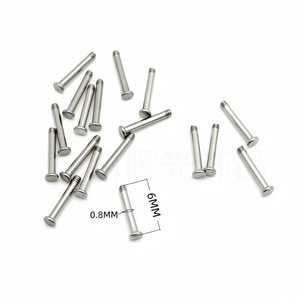 Pendiente de Acero Inoxidable con Rosca de 6 mm y 0.8 mm de Diámetro, Diente Externo, Accesorios de Joyería DIY Unisex - Product Image 1