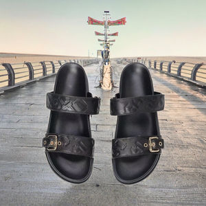 2026 <b>Fashion</b> Luxury Designer Ladies for Open Printed Leather Upper Rubber Sole Lightweight Comfort Thick Sole Beach <b>Sandals</b> - Product Image 3