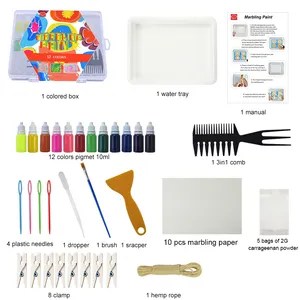 KHY-مجموعة ألوان رخامية ، 12 لونًا ، غير سامّة, رائجة البيع ، جديد ، 12 لونًا ، مجموعة الرسم المائية ، هدية ، فن الرسم ، ألعاب الرسم ، مجموعة ألوان رخامية