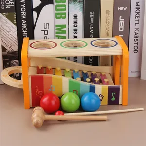 新しいカラフルな子供の楽器かわいい子供赤ちゃん木琴教育発達ベンチ木製おもちゃ