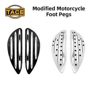 Repose-pieds avant pour moto Harley Softail Road Street Ultra Glide King, pédaliers noirs chromés - Product Image 6
