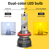 Luz Antiniebla LED de Doble Color M6Y 120W CSP3570 de Alta Potencia H11 9145 880 881 H27 PSX24W 5202 PSX26W P13W Compatible con Canbus para Kia