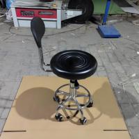 Fauteuil de Bar Rotatif Mobile Épais avec Dossier, Chaise Haute de Salon de Beauté, Tabouret Rond de Bar
