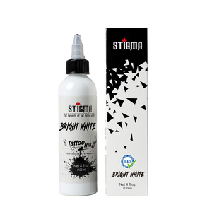 <span class=keywords><strong>Mejor</strong></span> 120ML 4oz Suministros de tatuaje profesional <span class=keywords><strong>Tinta</strong></span> de tatuaje de estigma blanco y negro - Product Image 1